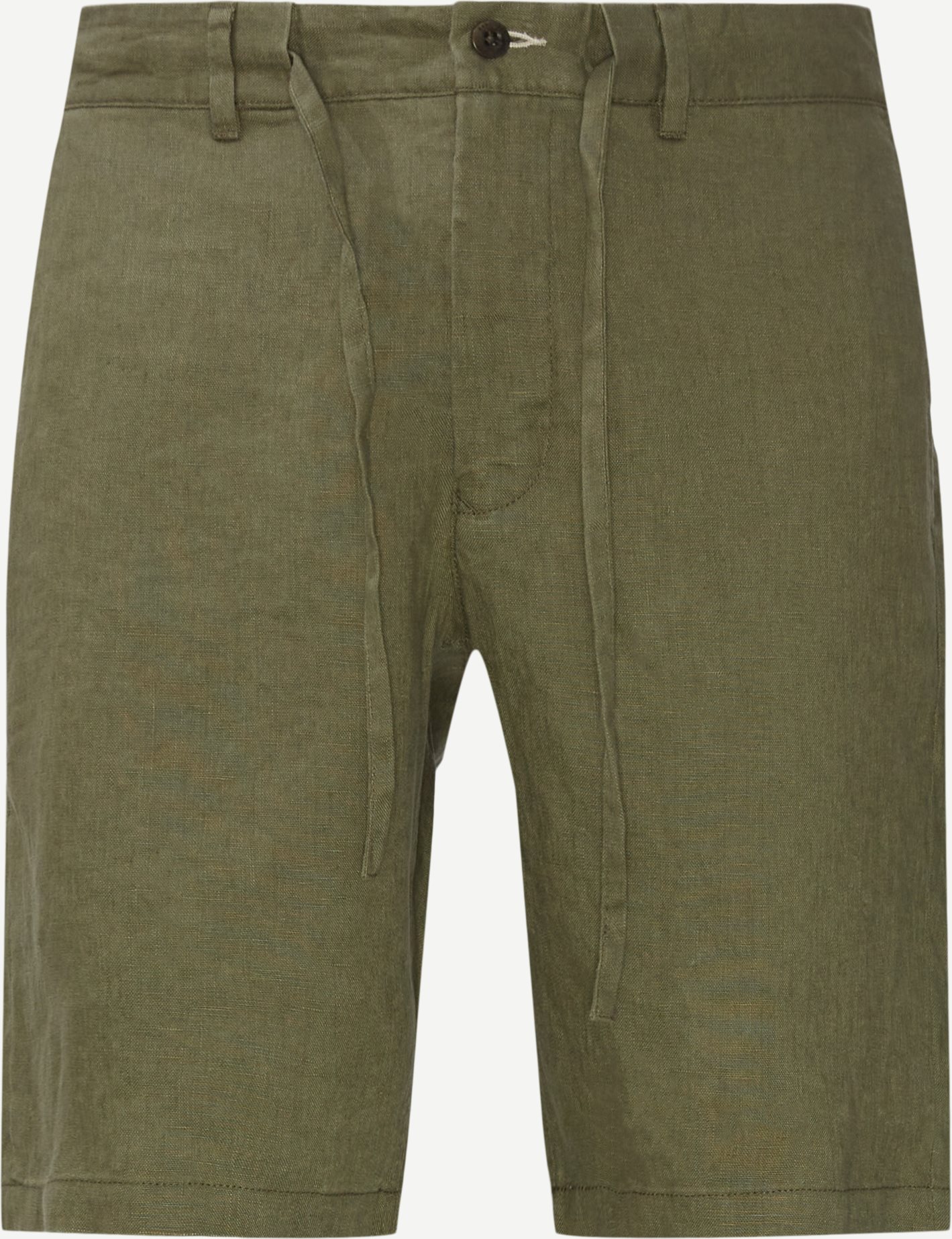 Relaxed Linen DS Shorts - Shorts - Relaxed fit - Grøn